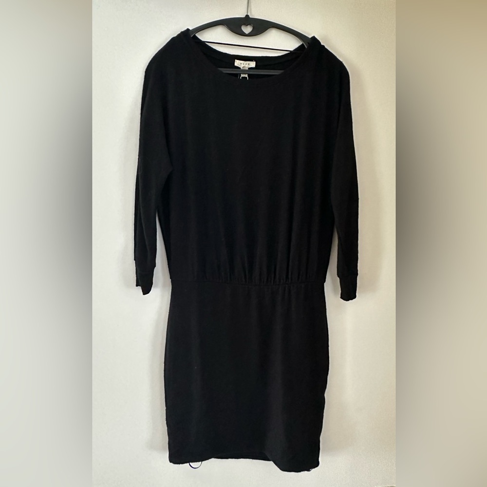 NWT Soft Joie Fitted Soft Black Sweater Dress Size XXS